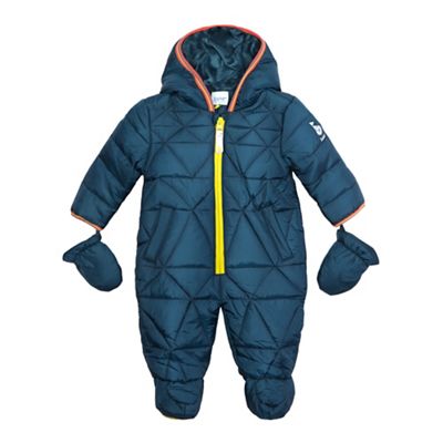 Baker by Ted Baker Baby boys' dark green snowsuit with mittens